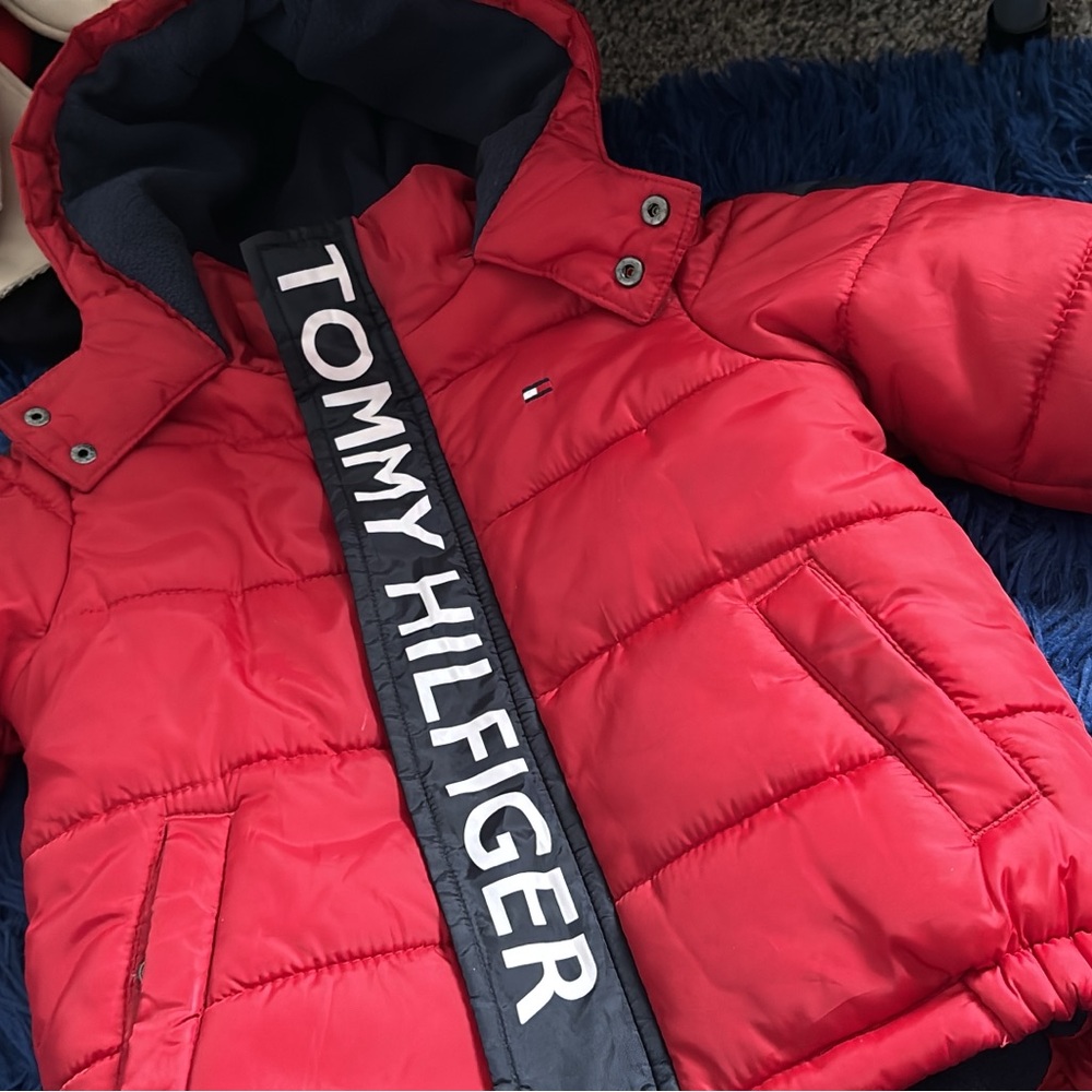 Tommy Hilfiger Bold Red Puffer Coat